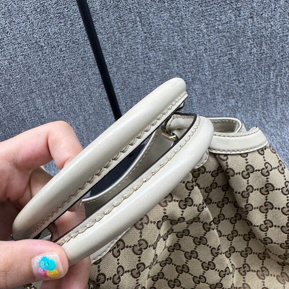 Gucci Sukey Canvas Leather Shoulder Bag 475-080725 - Picture 10 of 15